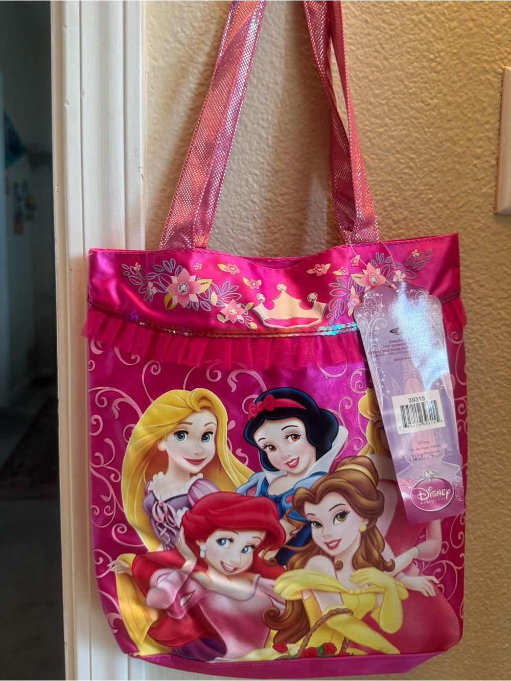 Disney Pink Princess Character Tote Bag